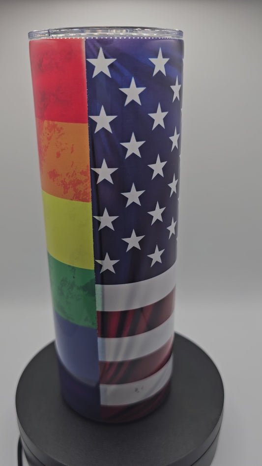 American Rainbow Pride flag